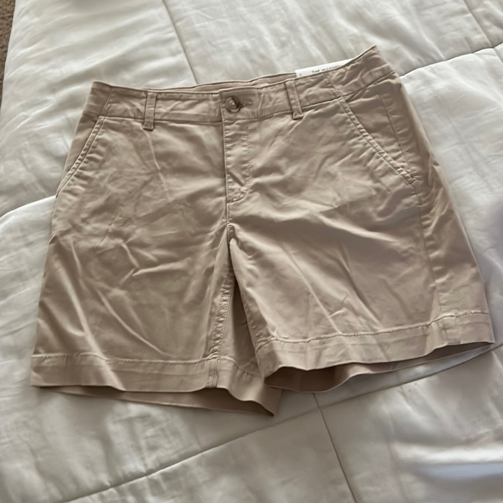 LOFT Tan Washed Twill Shorts 6” for Effortless Style Size 2